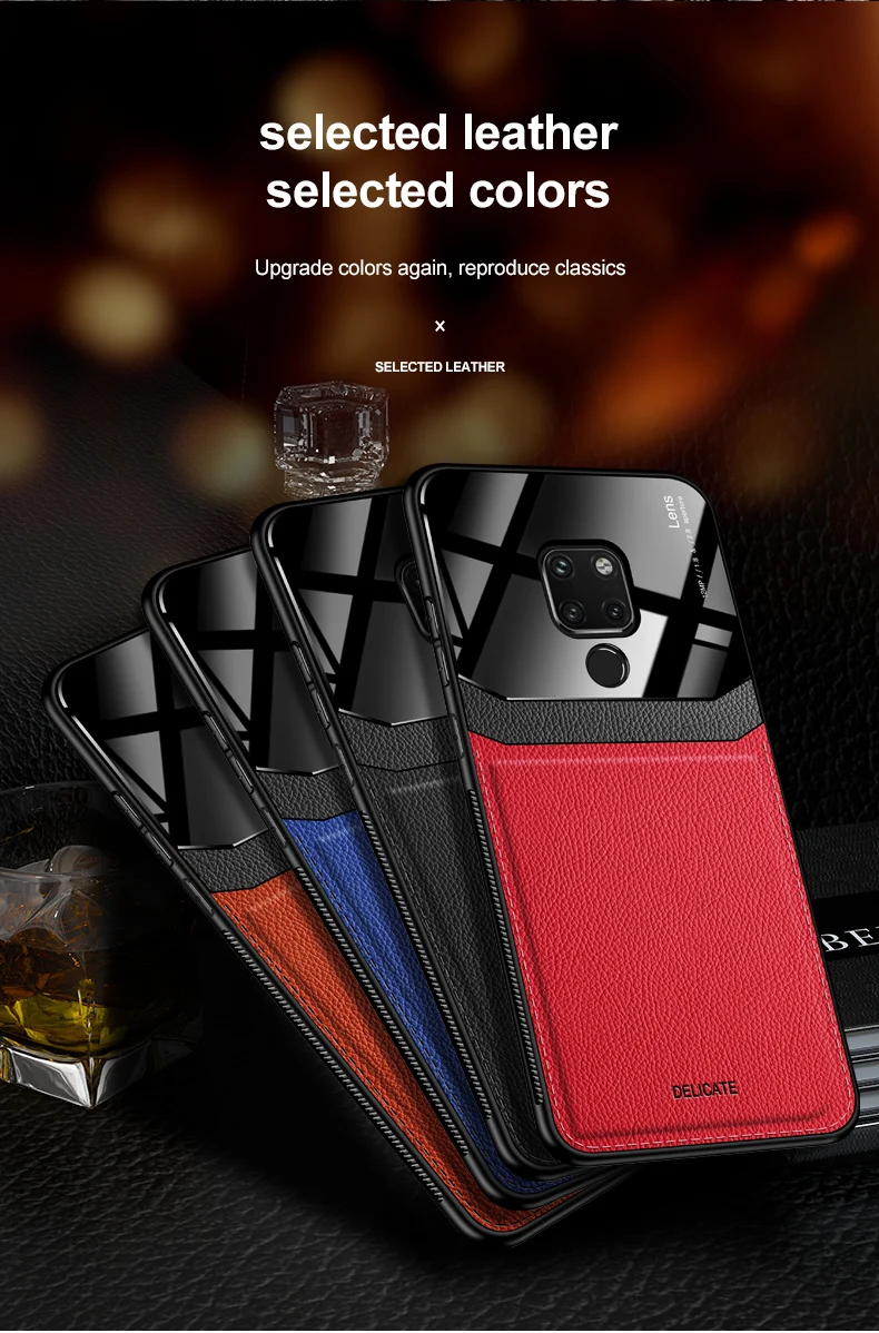 Чехол для телефона для huawei mate 20 Pro, чехол, роскошный бизнес ПК, зернистая кожа, задняя крышка, чехол для huawei mate 20X20 Pro, чехол