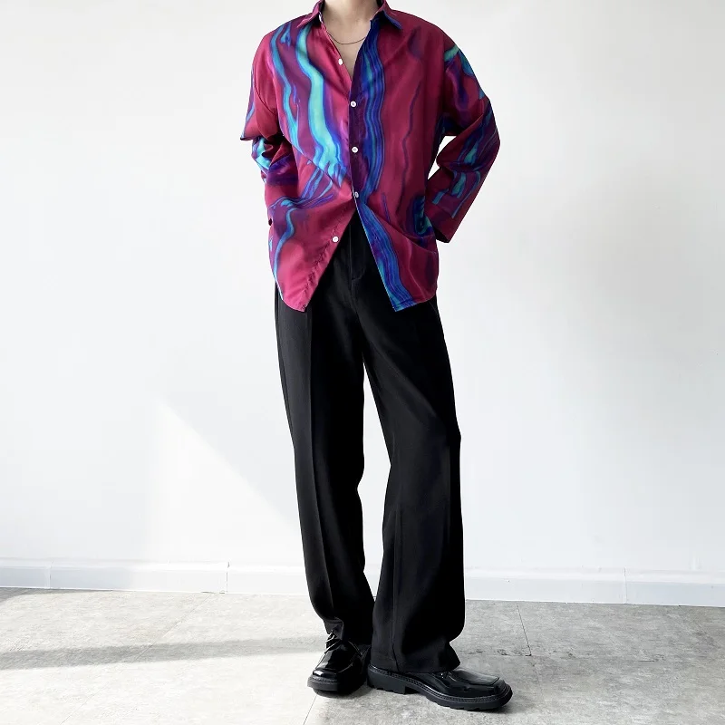 Men's Long-Sleeve Shirt Spring And Autumn New Fashion Color Europe And The United States Casual Relaxed Leisure Large Size Shirt