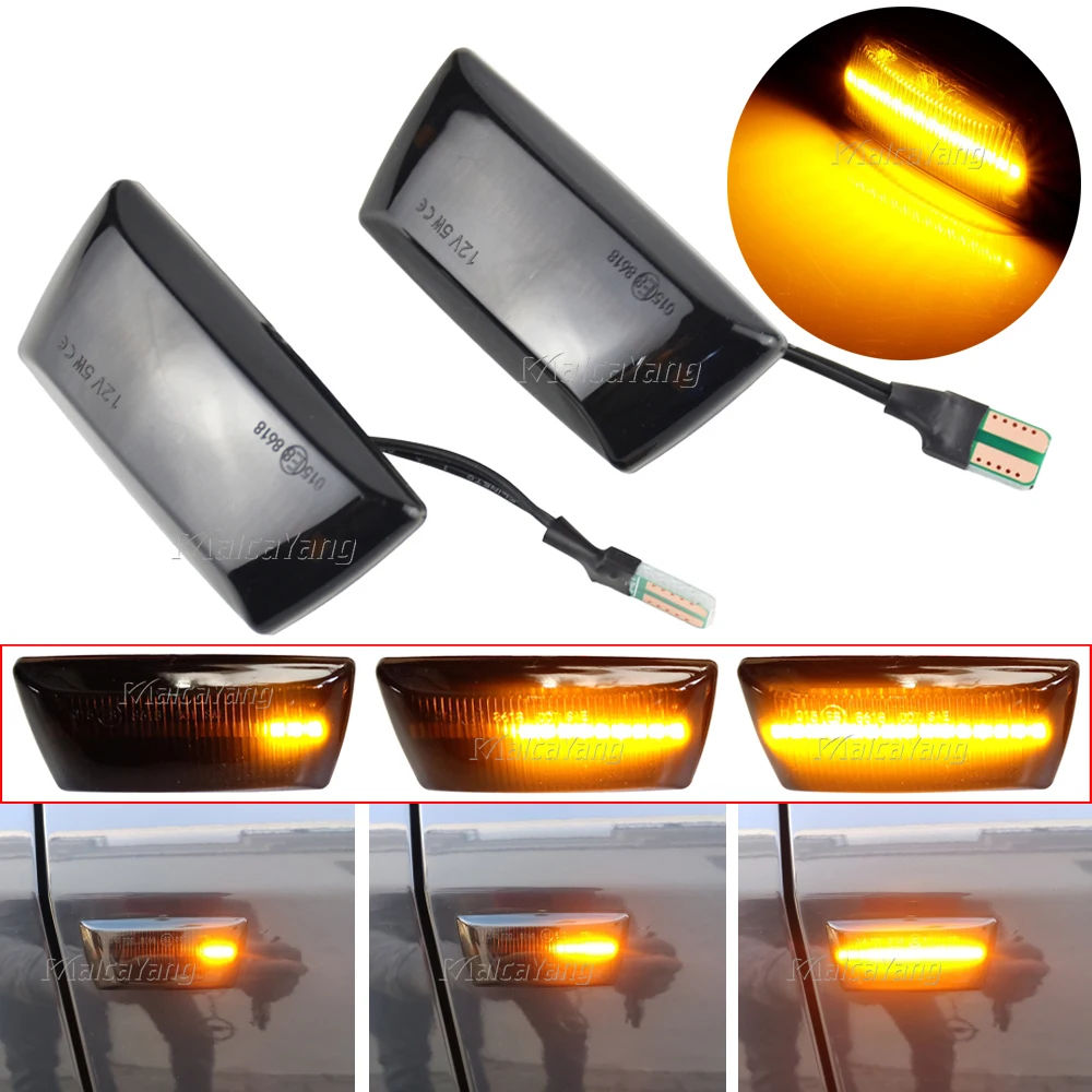 2 шт. Динамический светодиодный авто боковые габаритные огни ретранслятор