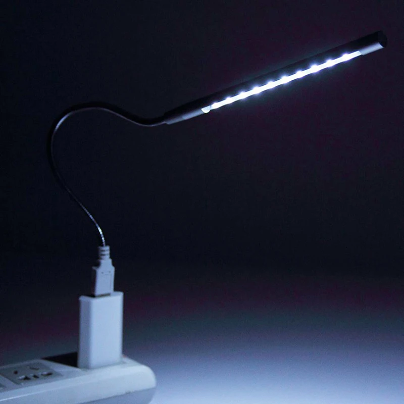 HECULAS маленький гибкий USB Led 10 светильник Компьютер лампа для чтения яркий