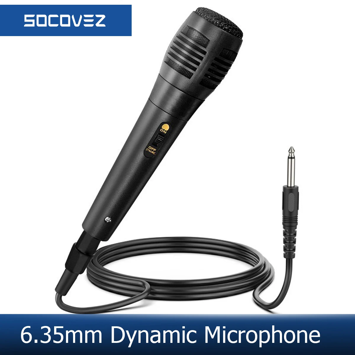 

SOCOVEZ Professional Wired Dynamic Microphone Vocal Mic with XLR to 6.35mm Cable for Karaoke Recording