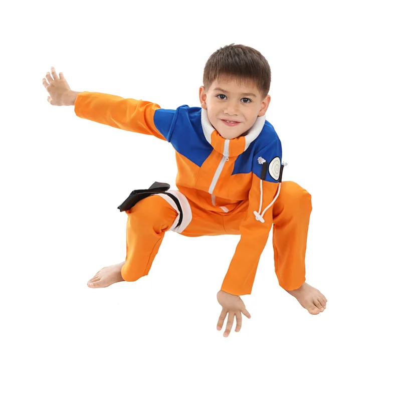 

Anime Naruto Shippuden Costumes Uzumaki Naruto Uniform NARUTO Child Kids Boy Stage Party Clothing Cosplay Halloween Costumes