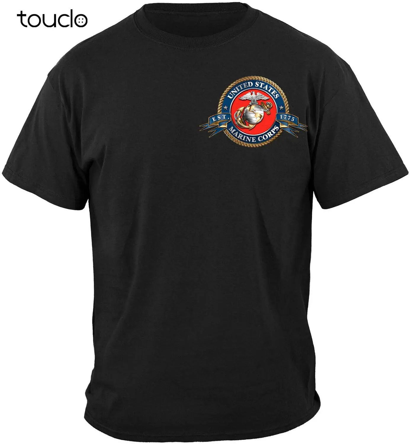 

Usmc Marine Corps Badge Of Honor T-Shirt 100% Cotton Black unisex