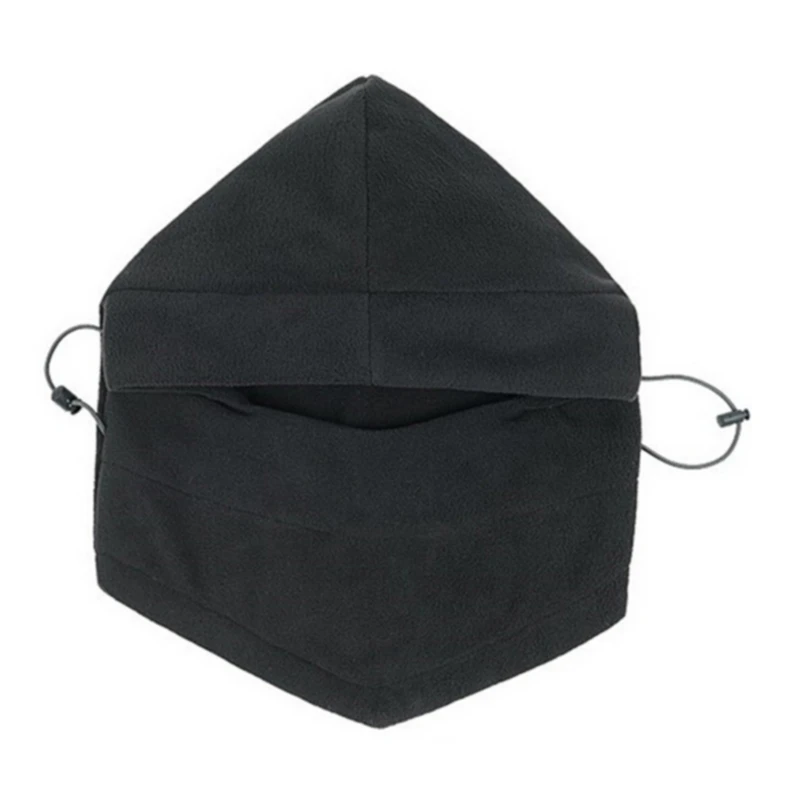 

Unisex Women Men Polar Fleece Hood Hat Casual Beanie Ski Snow Cap Snood Scarf Warmer Thermal