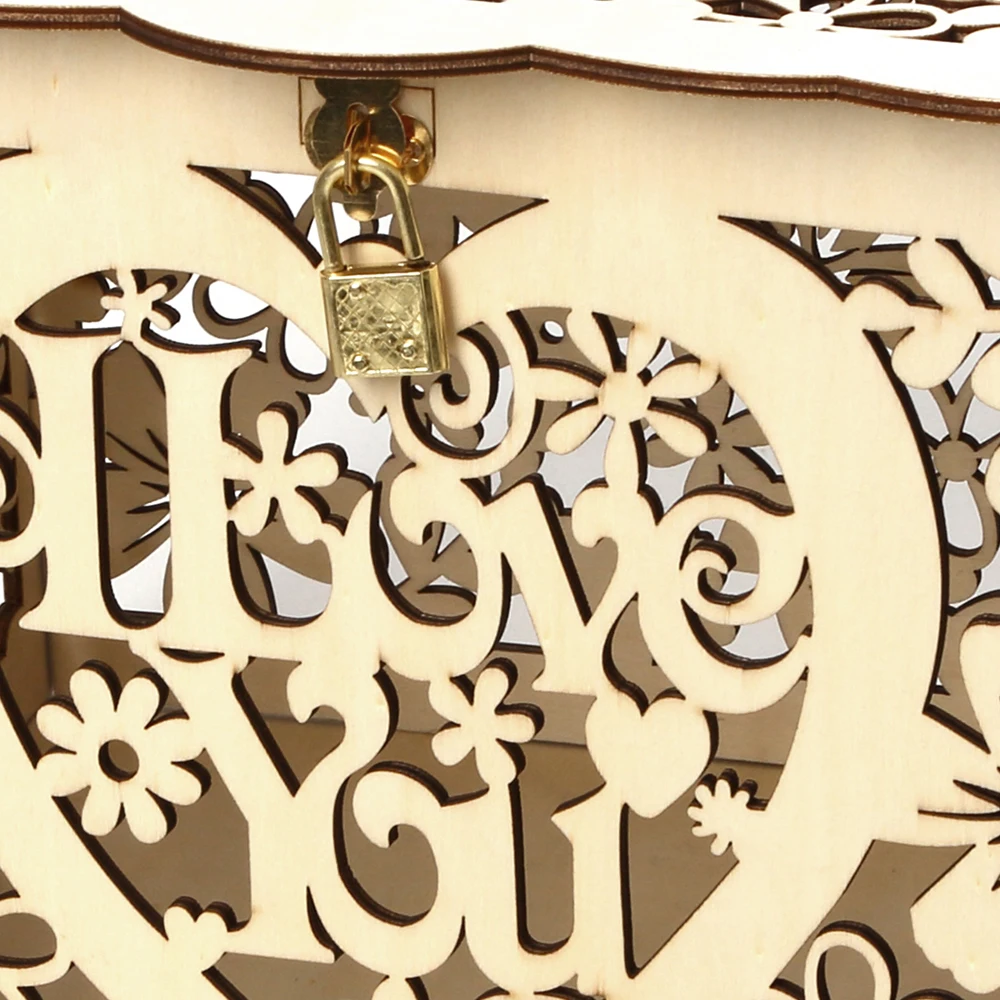 Коробка для свадебных открыток винтажная коробка карточек с замком Подарочная