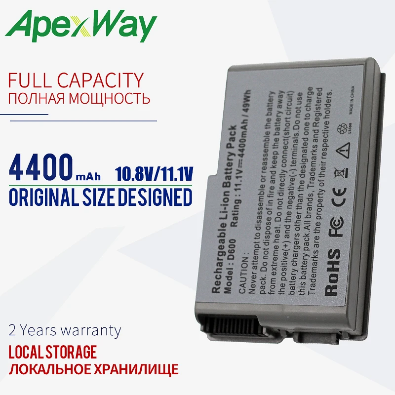 4400mAh 11 1 v 6 ячеек батарея для DELL Inspiron 500m 510m 600m Latitude D500 D505 D510 D520 D530 D600 D610 | Компьютеры и