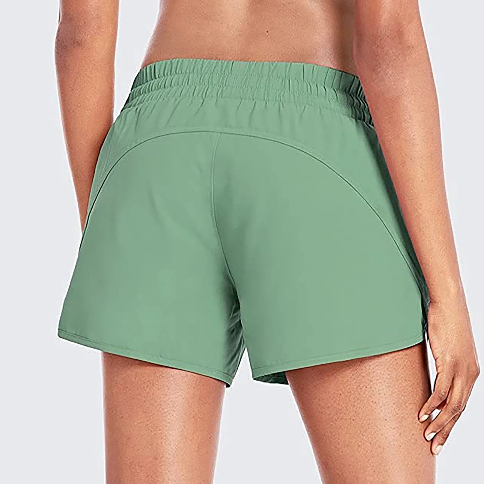 

2021 Tummy Control Shorts For Women Workout Running Sports Shorts Side Zipper Pocket Honeycomb Splicing Shorts