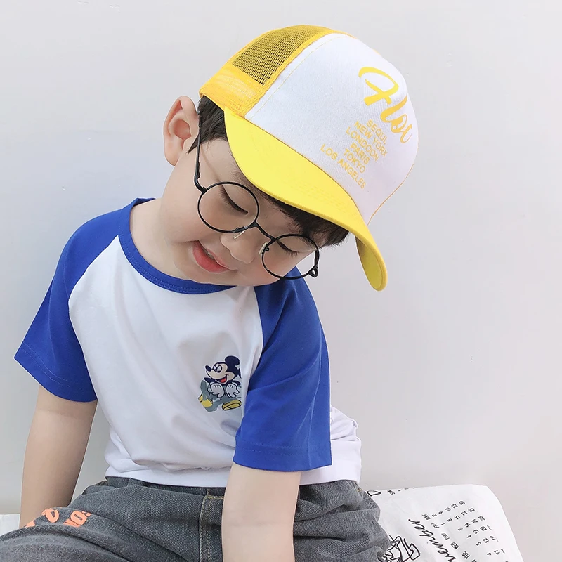 Летняя шляпа для детей козырек от солнца мальчиков бейсбольная кепка девочек