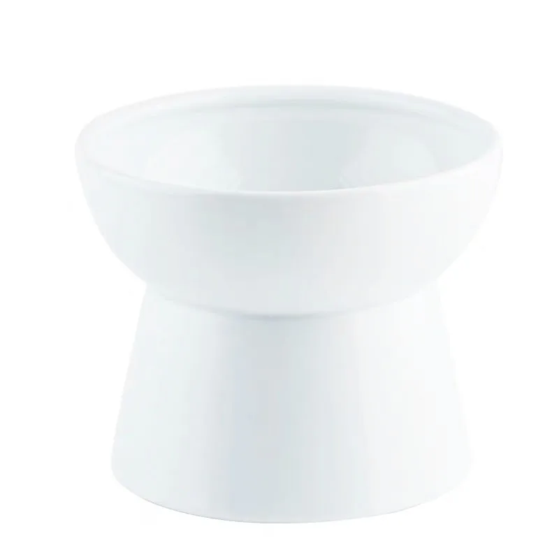 Новая Милая керамическая миска для питомцев конфетные цвета кошек с высокой