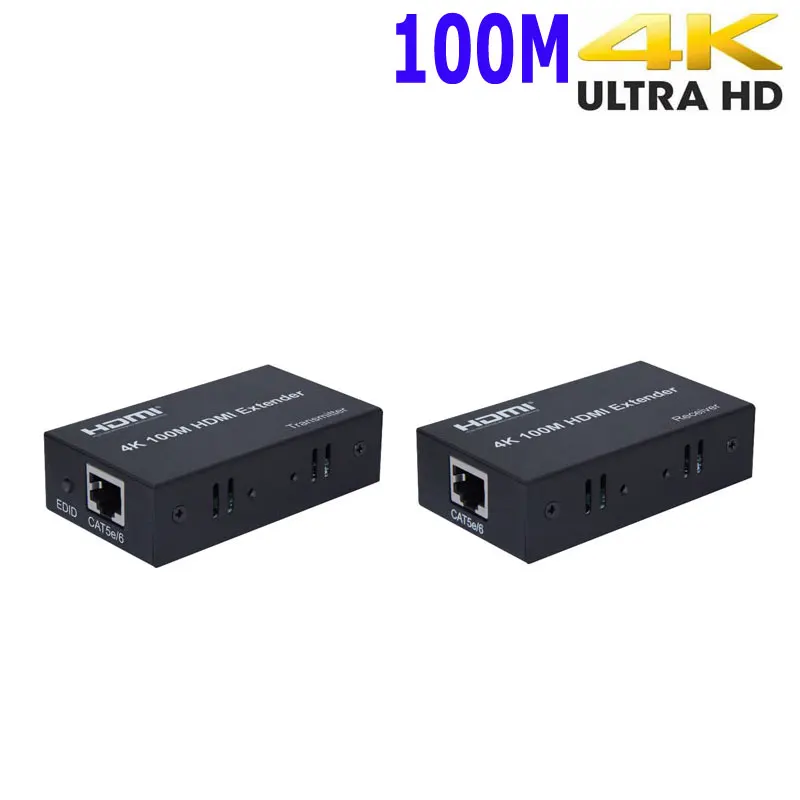 HD 4K 100 м HDMI удлинитель порты RJ45 до 1 4 Over CAT 5e/6 Cat5e/6 UTP LAN Ethernet кабель конвертер|Кабели