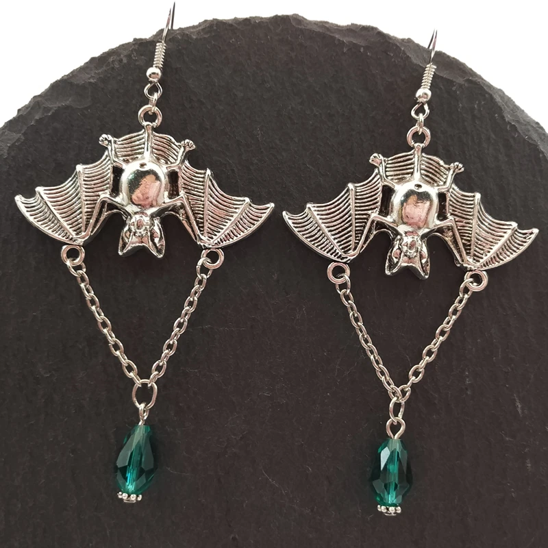 Christmas Halloween Gift Punk Steamed Bat Dangle Earrings Fashion Jewelry Accessories for Women Mujer | Украшения и аксессуары