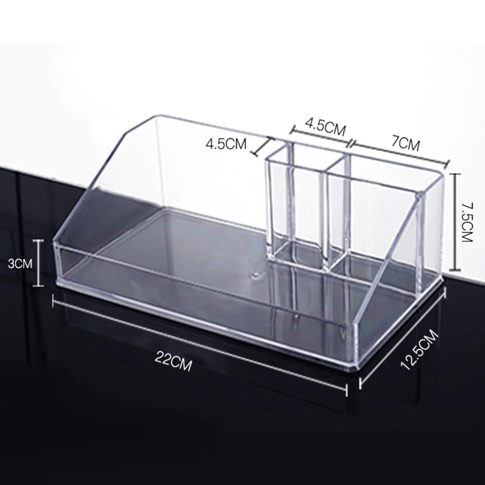

2pcs A Set Transparent Makeup Organizer Storage Box Cosmetic Organizer Rack with Lipstick Rack