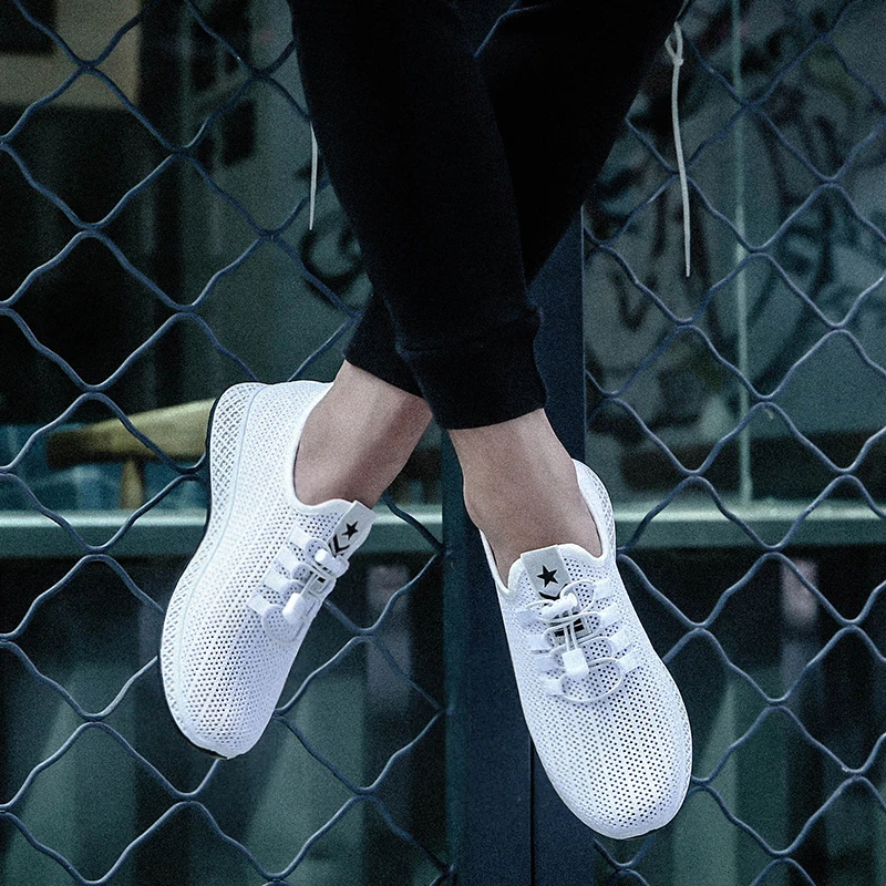 2019 модная мужская обувь повседневная ткацкая сетка дышащая легкая Мягкая Черная