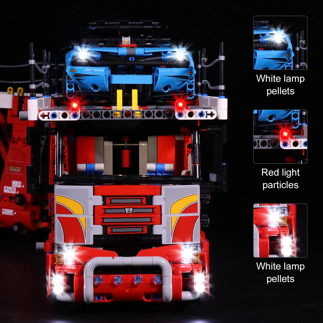 

LED Lighting Kit For 42098 Car Transporter Blocks Accessories - Remote Control Version