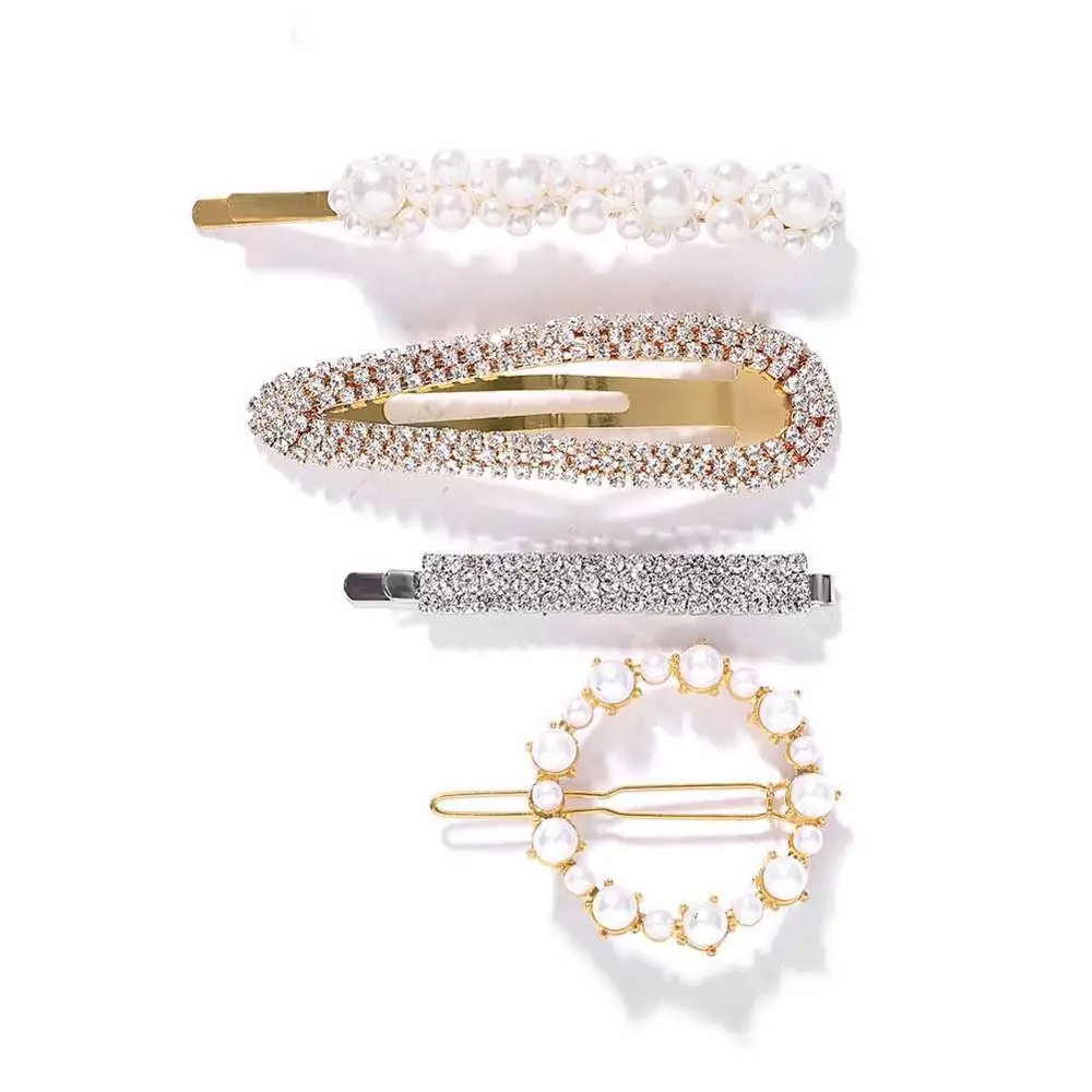 Best lady Trendy Hair Pins Sets For Women Wedding Korean Simulated Pearls Girls Party Bohemian Headwear Gifts Hair Accessories - Цвет: 16