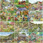 Алмазная живопись сделай сам вышивка пейзаж Стразы садовая Мозаика из бисера ручная работа Декор полная дрель настенные стикеры Набор для творчества