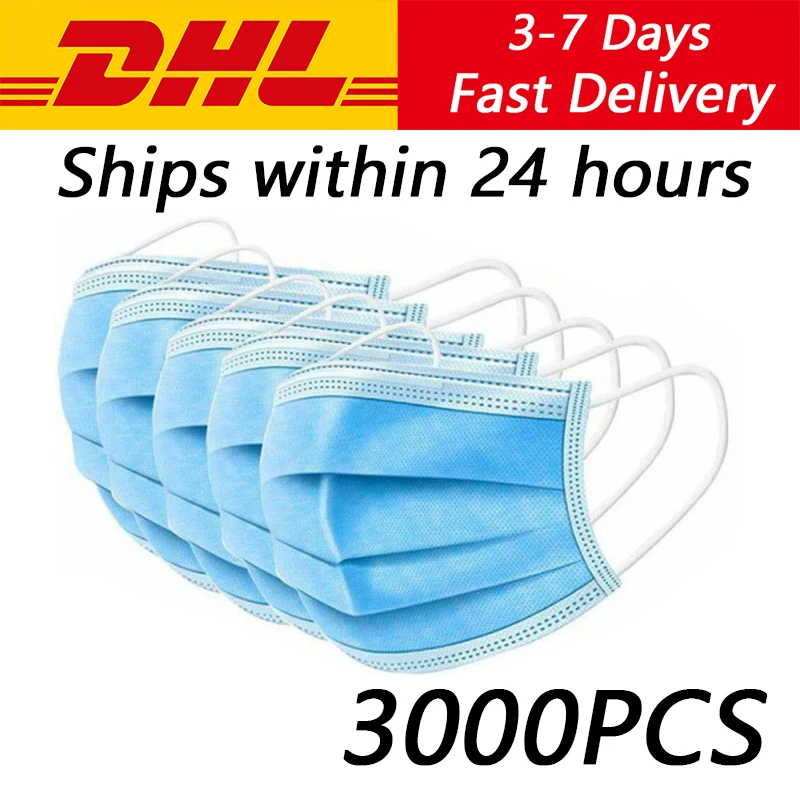 Маска одноразовая из нетканого материала для лица 3000 шт.|Маски| |