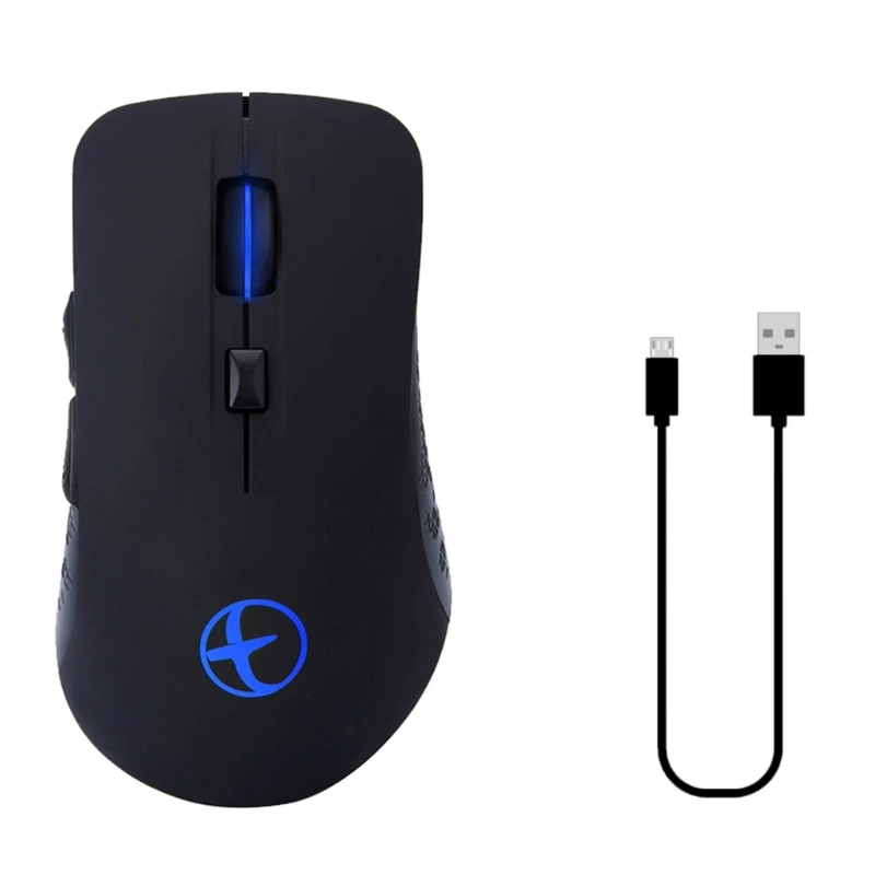 

USB Rechargeable Bluetooth Mouse Dual Mode 2.4GHz Wireless and Bluetooth Mouse for Laptop Desktop Computer Notebook PC 40JB