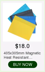 405x305mm Magnetic Heat Resistant Soldering Mat Silicone Heat Gun BGA Soldering Station Desk Mat Insulation Pad Repair Tools
