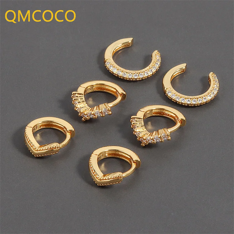 

QMCOCO 925 Silver Earrings For Women Trendy Jewelry Elegance Geometry Shape Design Party Jewelry Accessories 2021 New Arrival