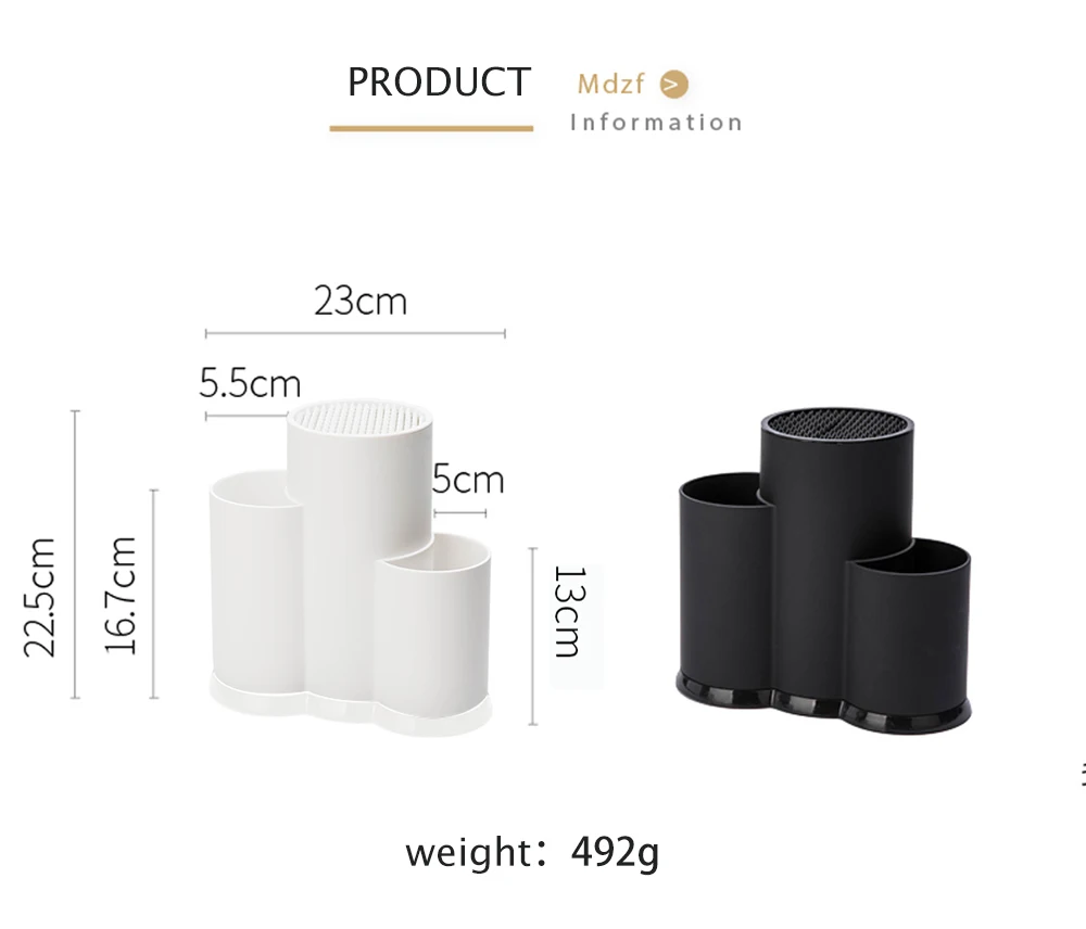 

Multi-Function Utensil Holder Knife Block PP Flatware Drainer Storage Box Spoon Fork Kitchen Organizer Rack