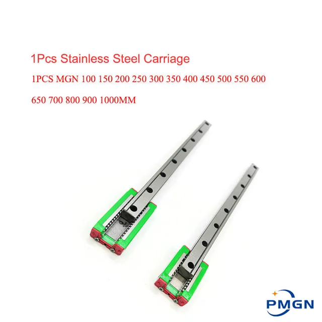Mgn7 mgn12 mgn15 mgn9 300 350 400 450 500 600 800mm miniature linear rail slide 1cnc linear guide+1 linear bearing ss carriage