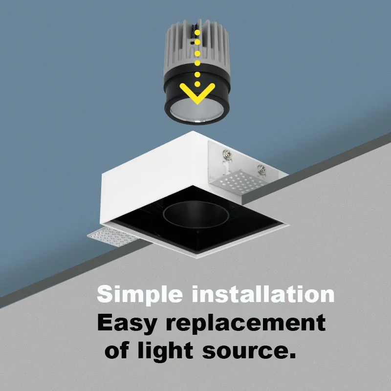 Двурядные встроенные светодиодные квадратные потолочные светильники 14 Вт 24