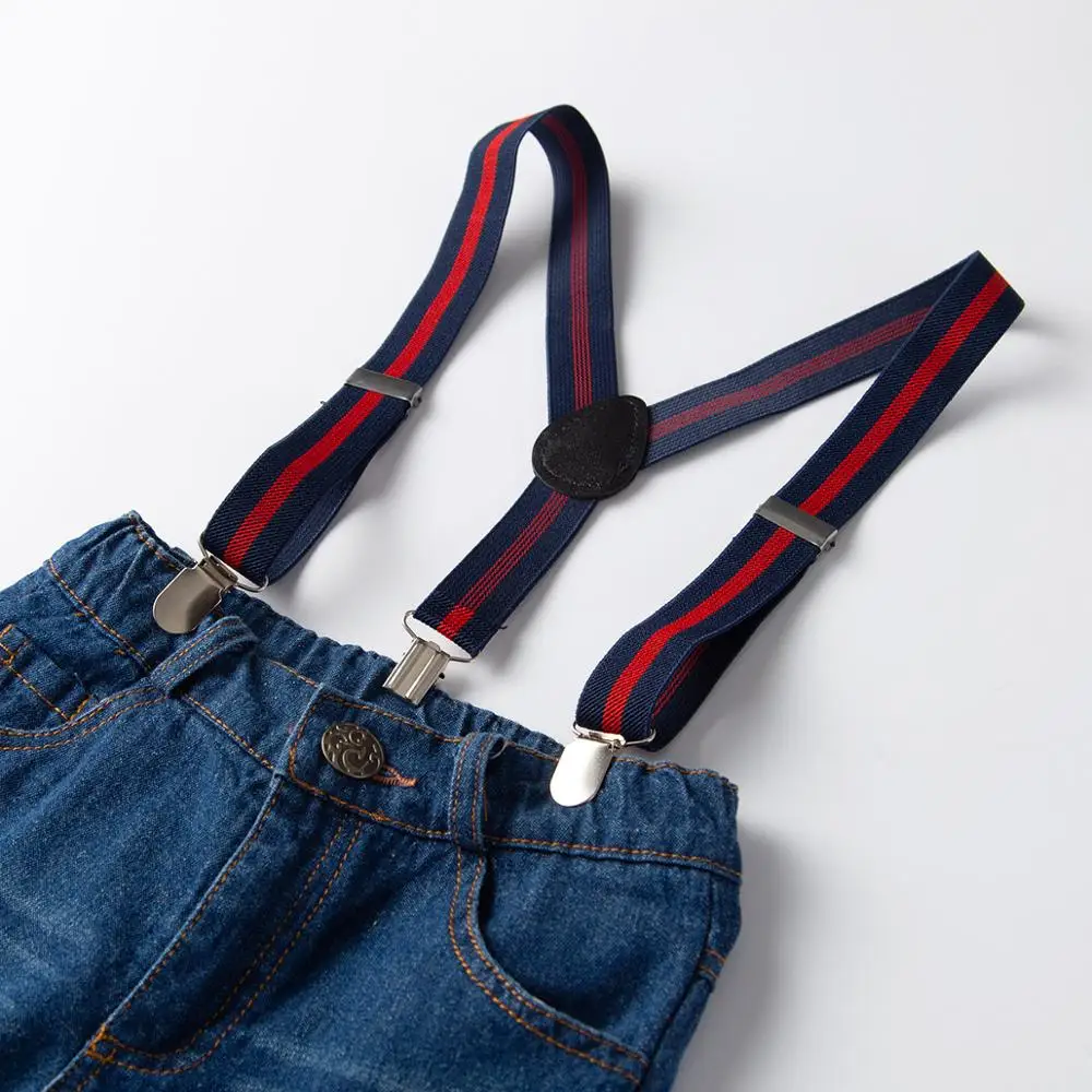 2019 Cotton Plaid Shirt+Short Jeans Baby Boy Clothing Sets Gentleman Clothes Outfits Bebes Suits 2 to 8 Years Old PCS Set |