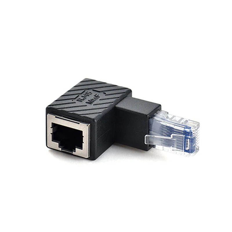 90/180/270 градусов прямоугольный переходник RJ45 штекер-гнездо Cat5/6 Ethernet LAN | Компьютеры