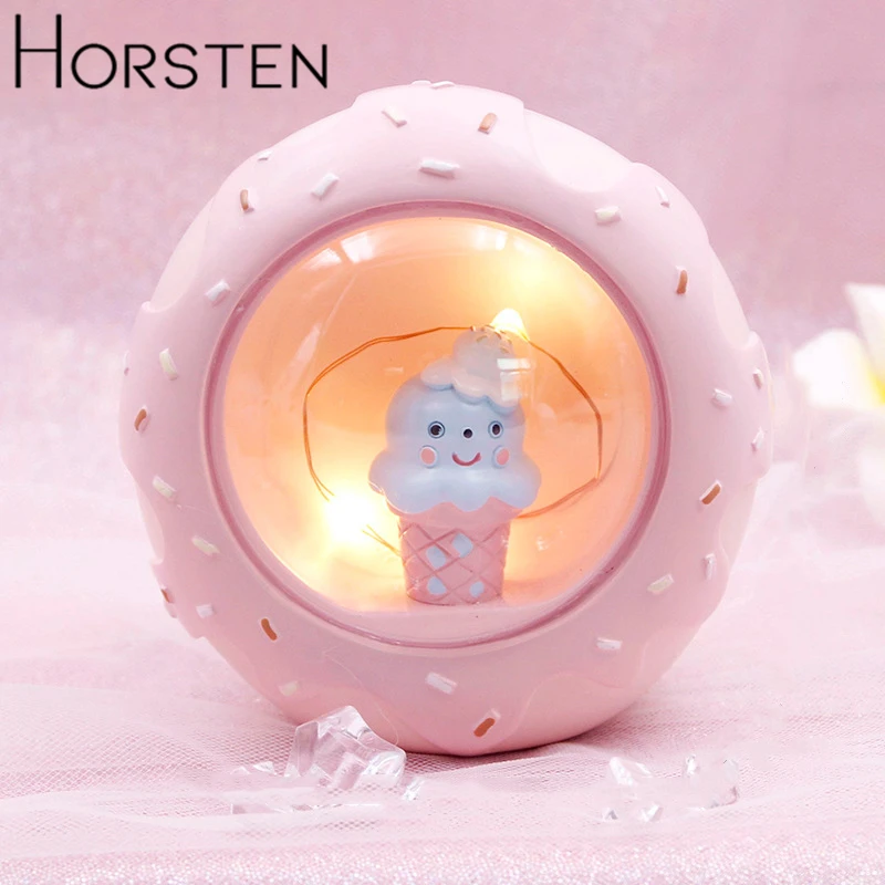 Креативные украшения из смолы Лунная лампа милые ночные светильники с