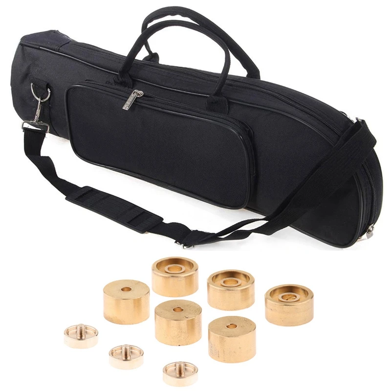 2 Set Accessories: 1 Trumpet Valve Finger Buttons Parts & Bag with Shoulder Strap Instrument | Спорт и развлечения