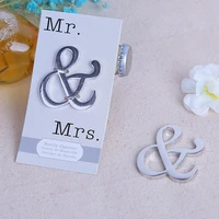 free shipping wedding favor gift and giveaways for guests mr mrs ampersand wine bottle opener party favors 40pcslot