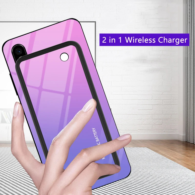 2 в 1 5000 мАч чехол для зарядного устройства iPhone 8 8Plus X XR XS Xs MAX Внешний Аккумулятор