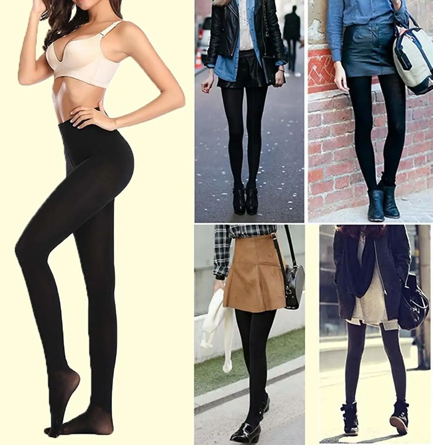 

Joyshaper Women Compression Stockings Pantyhose Tights Super Stretch Slim Shaper Plus Size Stockings Sexy Nylon Tight Black Nude