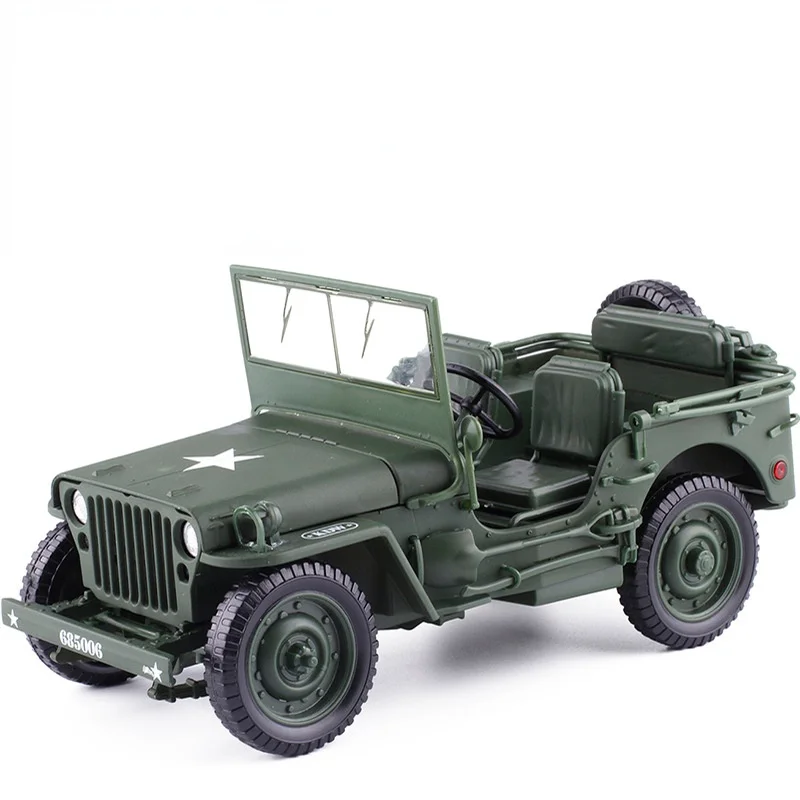 

1:18 военная модель военного автомобиля Willys GP из сплава, Литые и игрушечные автомобили, модель автомобиля, миниатюрная модель автомобиля, игр...
