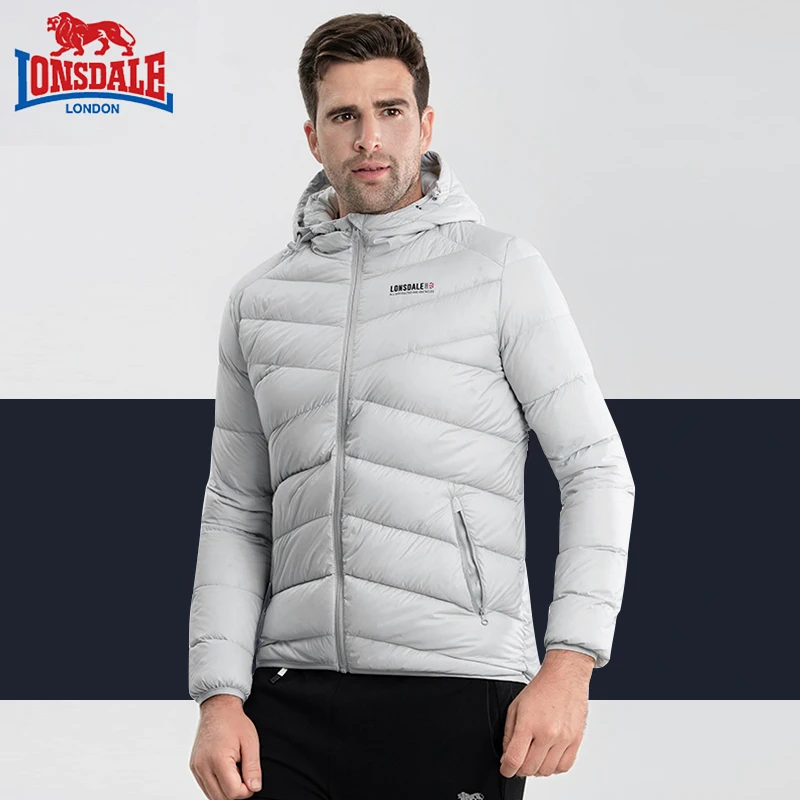 Модный утепленный пуховик Lonsdale 138421025|Мужские пуховики| |