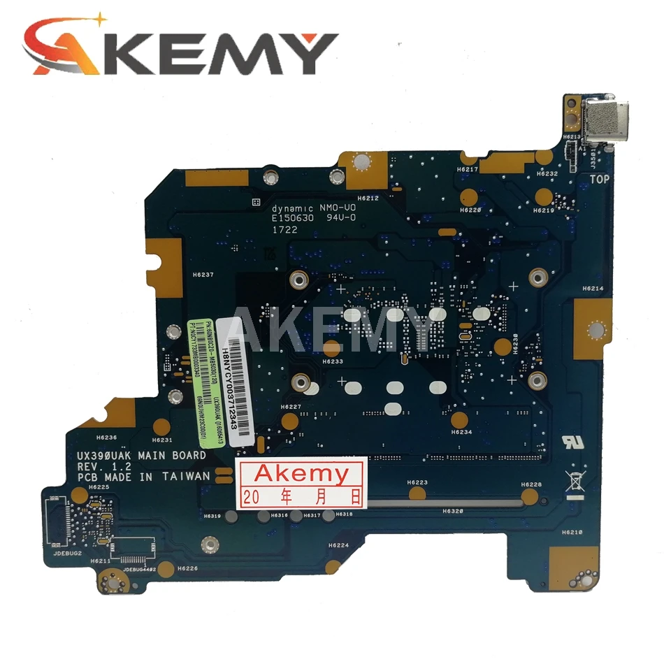 

Akemy UX390UAK Motherboard For ASUS UX390U UX390UA UX390UAK Laotop Mainboard with I7-7500 CPU 8G RAM