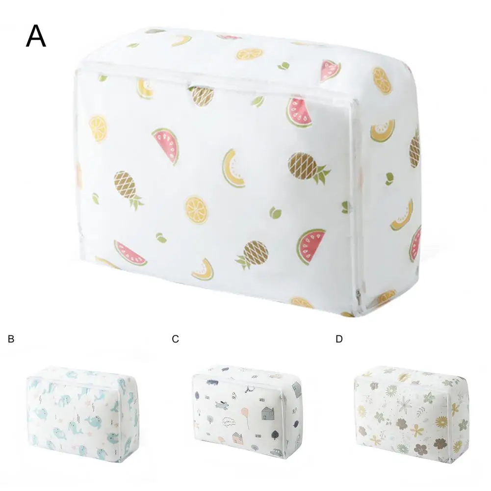 4 Styles Foldable Clothes Quilt Storage Bag Transparent Printed Sweater Organizer Box With Sturdy Zipper Home Finishing Supplies | Дом и сад