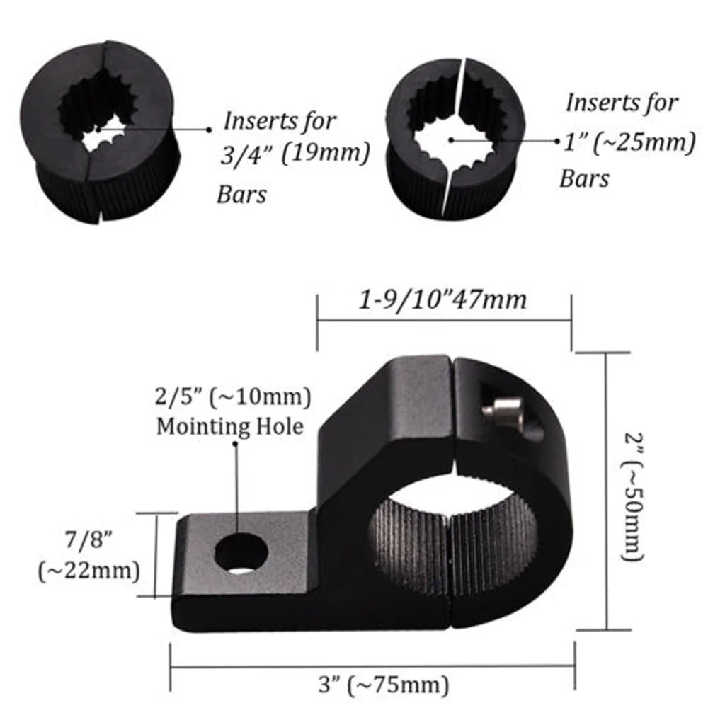 2 Pk 1 светодиодный кронштейн для рулона крыши фонарь в клетке зажимы трубка 19 мм ~ 25