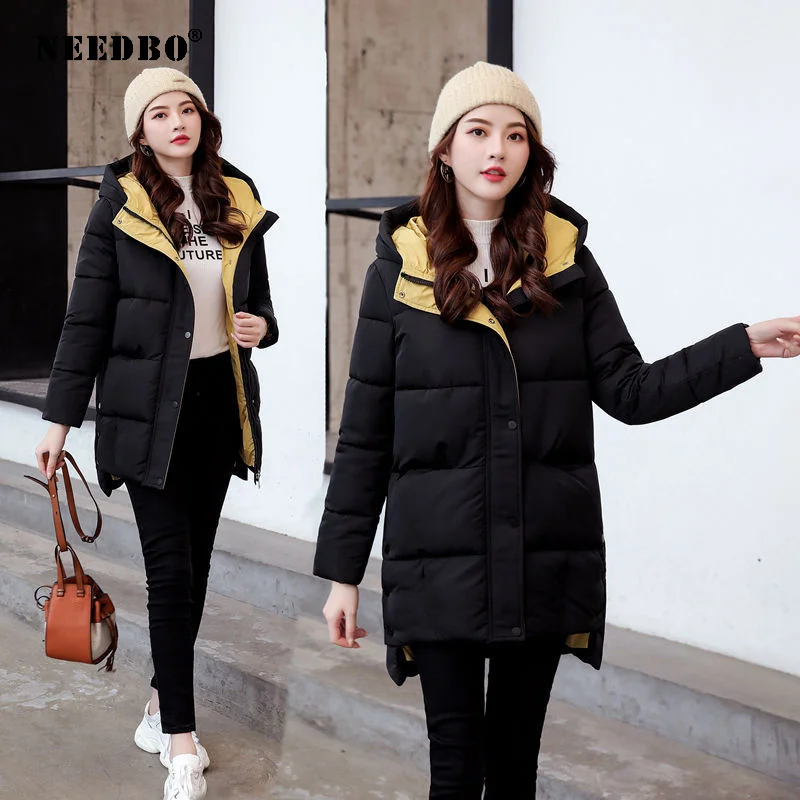 Winter Jacket Women Long Hooded Cotton Padded Female Coat Warm Outwear Womens Parkas Winter Jacket and Coat for Women Outwear