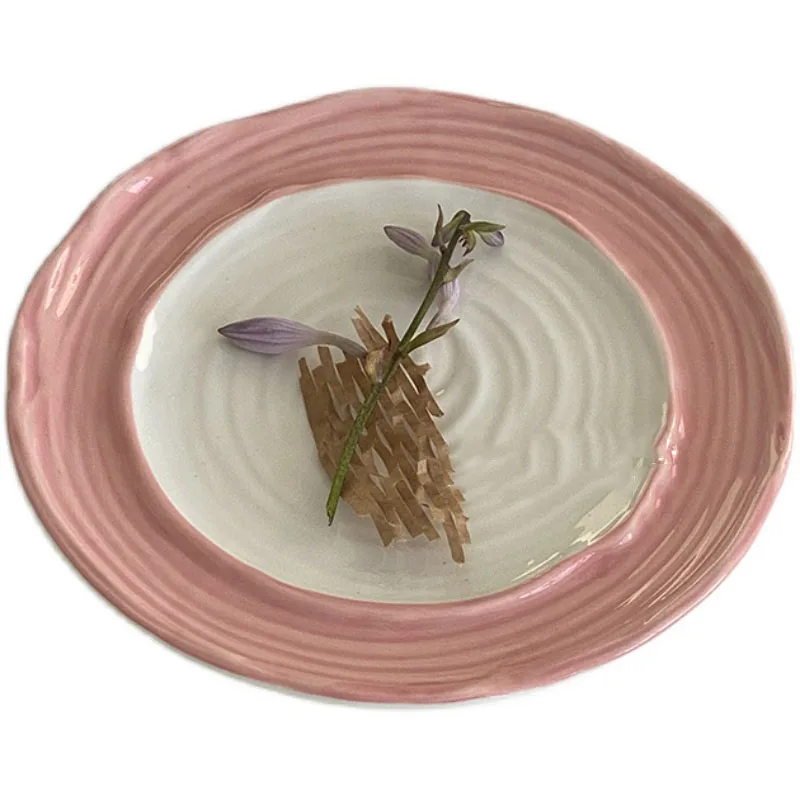 

Korea Cute Ceramic Party Plate Set Birthday Wedding Breakfast Dish Set Dessert Christmas Trinket Dish Assiete Ableware OA50LRC