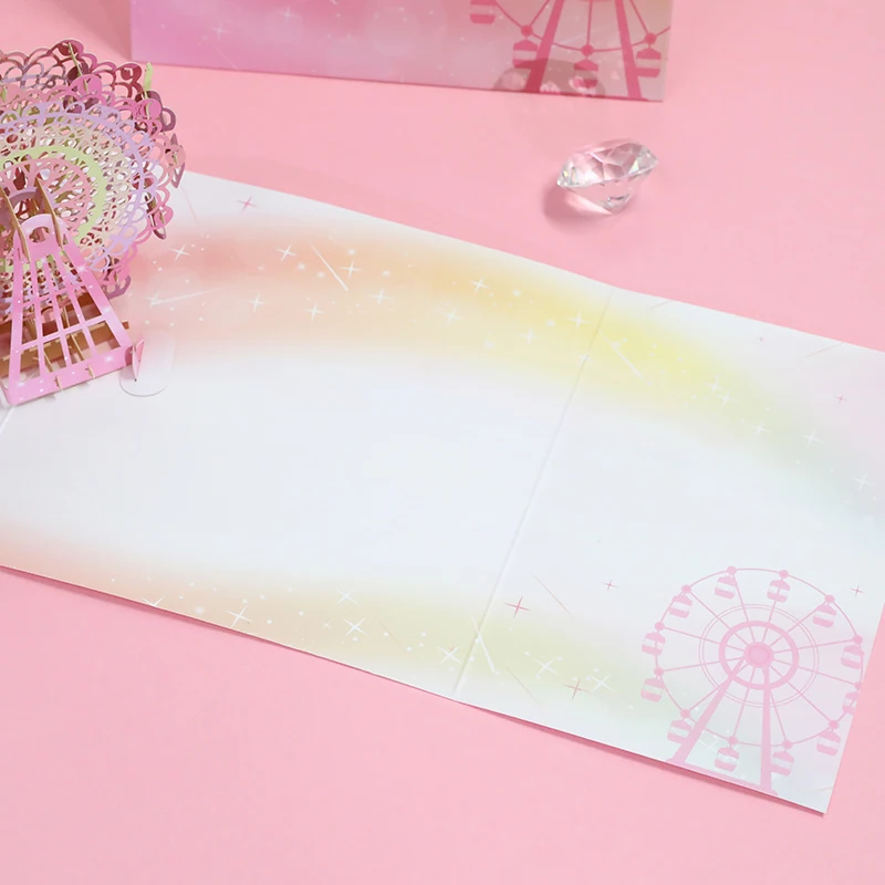 

Pop-Up 3D Ferris wheel Greeting Cards Children Birthday Gift Thanksgiving Mothers Fathers Day Gratuation Anniversary Valentines