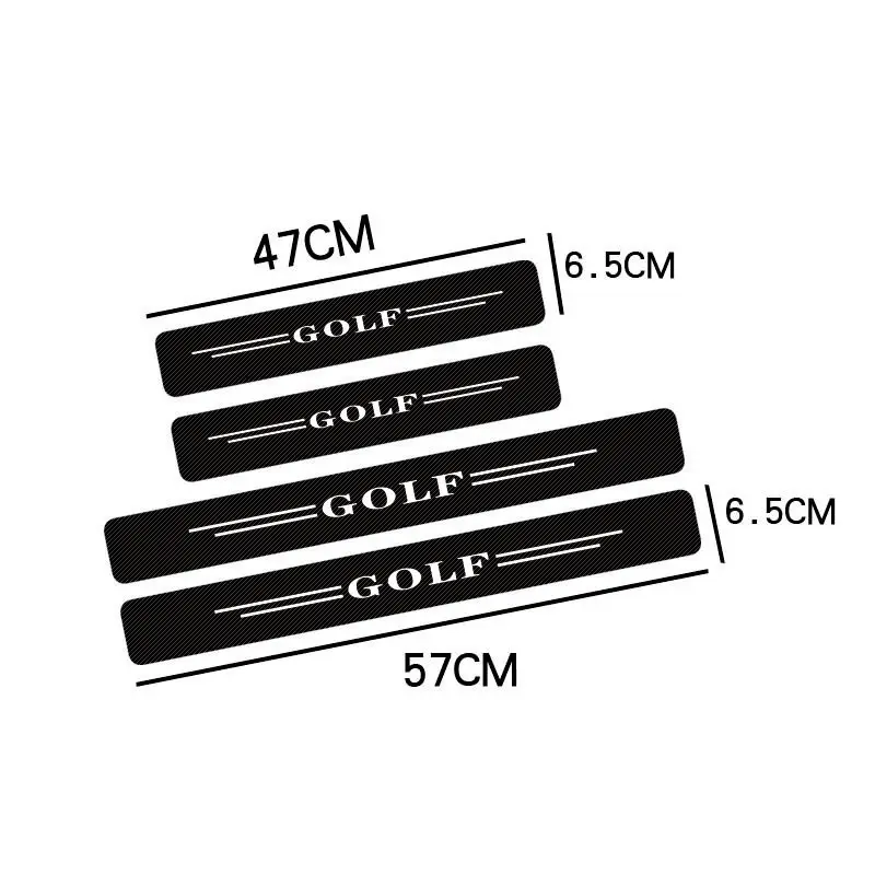 

4pcs Car Protector Door Sill Stickers For VK VW Golf 6 7 MK3 MK4 MK5 MK6 MK7 TDI R20 R32 B5 B6 B7 GTI Polo Touran CC