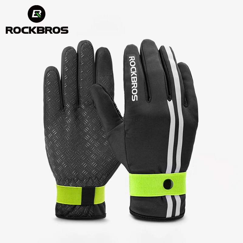 

Велосипедные перчатки ROCKBROS, теплые спортивные перчатки с пальцами для сенсорных экранов, для горных и дорожных велосипедов, для скутеров