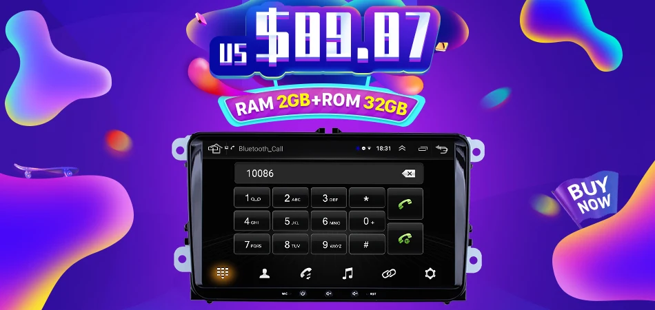 Harfey Android 8,1 2Din для VW/Volkswagen/Golf/Polo/Tiguan/Passat/b7/b6/leon/Skoda/Octavia автомобильный Радио gps автомобильный мультимедийный плеер