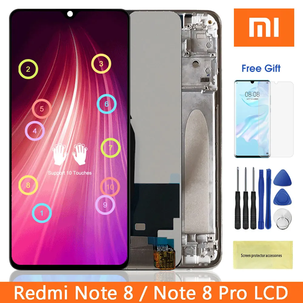 ЖК дисплей Note8 Pro для Xiaomi Redmi Note 8 с сенсорным экраном и дигитайзером в сборе