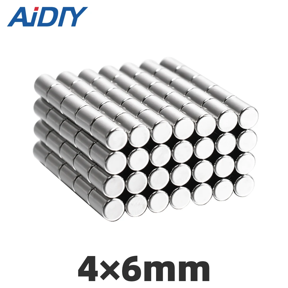 AIDIY 10 шт. неодимовые магниты 15 × 1 12 × 2 8x3 10x1 10x2 6 × 4 мм Мини N35 Круглый дисковый магнит очень сильные магниты никель редкоземельные