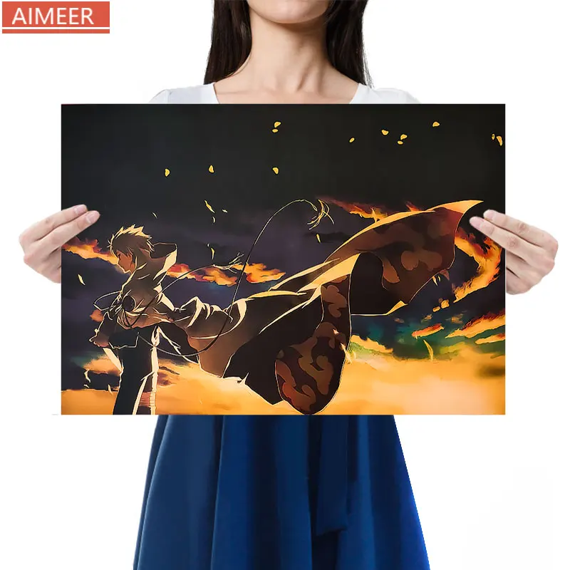 Аниме Рисунок ниндзя удзумаки из декор для бара кафе Декор плакат в стиле ретро