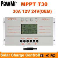 mppt 30a solar charge controller 5v usb charger 12v 24v auto solar panel battery lcd charger regulator mppt 30amps pv system