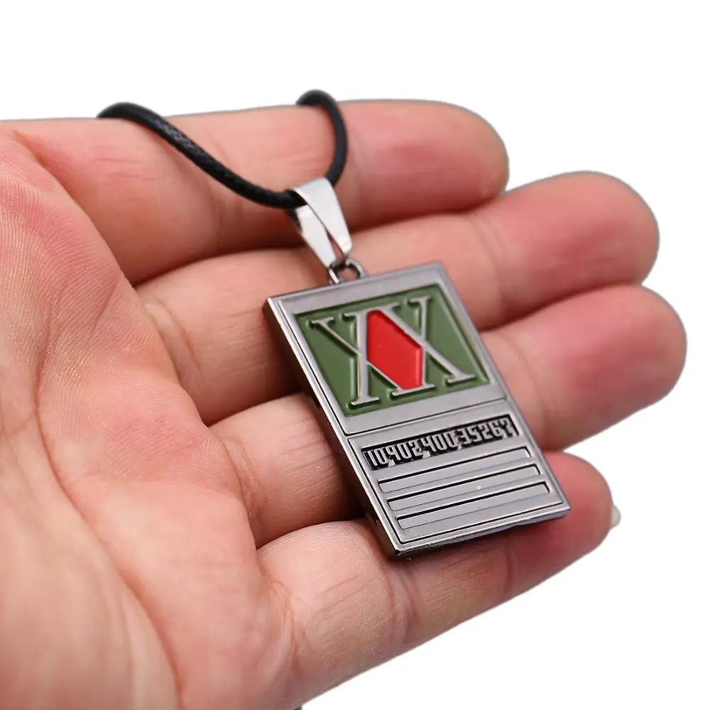 

WANGAIYAO Animation Peripheral Couple Metal Hunter Necklace Certificate Keychain Pendant Gift Gift